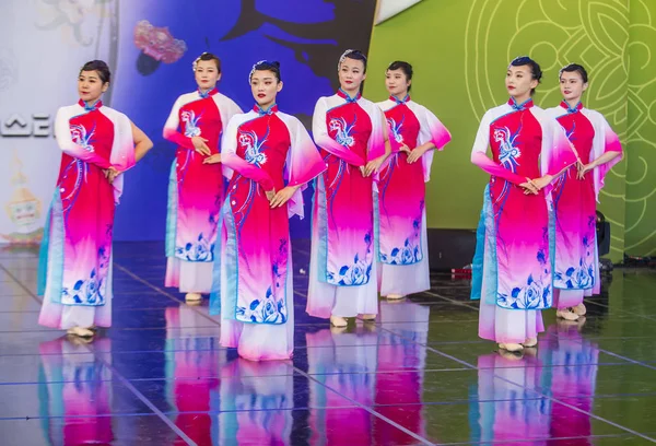 Andong Zuid Korea Okt Chinese Dansers Uit Voeren Het Maskdance — Stockfoto