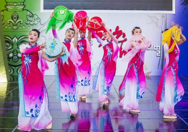 Andong Corea Del Sud Ottobre Ballerini Cinesi Esibiscono Festival Maskdance — Foto Stock