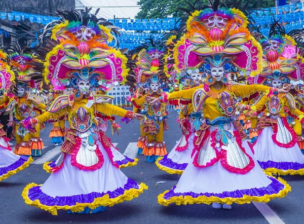 Bacolod Filipijnen Okt Deelnemers Aan Masskara Festival Bacolod Filippijnen Oktober — Stockfoto