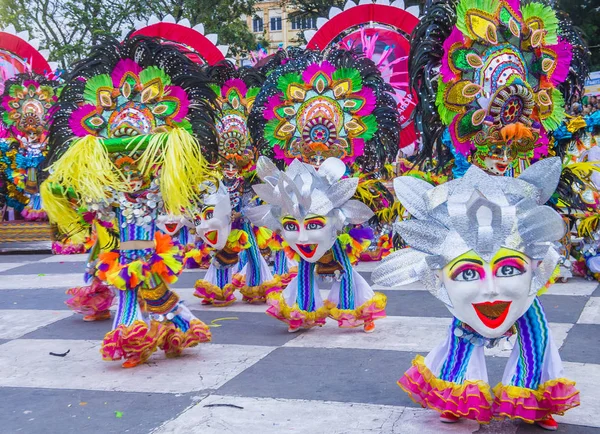 Bacolod Filipinas Oct Participantes Festival Masskara Bacolod Filipinas Outubro 2018 — Fotografia de Stock
