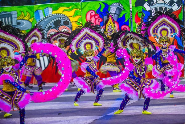 Bacolod Філіппіни Жовтня Учасники Фестивалі Masskara Bacolod Філіппіни Жовтня 2018 — стокове фото