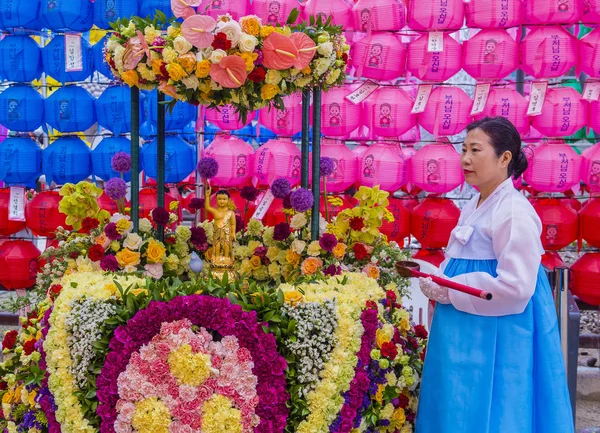 Seoul Mai Baden Der Buddha Zeremonie Während Des Lotus Laternenfestes — Stockfoto
