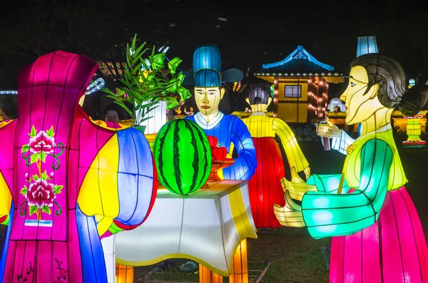 Jinju Zuid Korea Oct Kleurrijke Lantaarn Decoratie Tijdens Jinju Lantern — Stockfoto