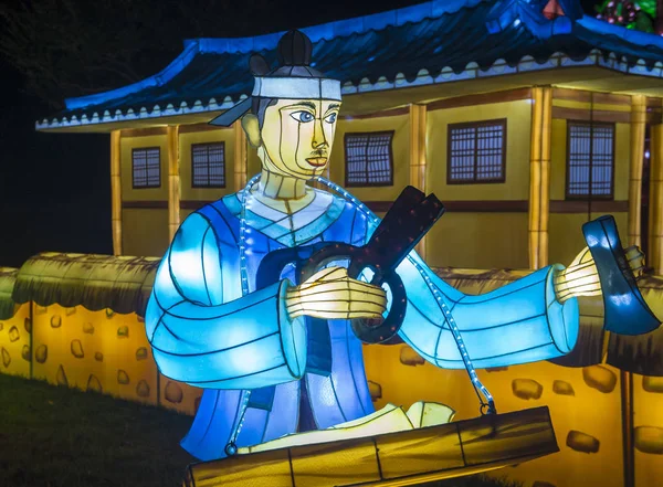 Jinju Zuid Korea Oct Kleurrijke Lantaarn Decoratie Tijdens Jinju Lantern — Stockfoto