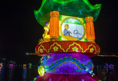 Alışkanlıklar, Güney Kore - Ekim 07: renkli fener dekorasyon sırasında 07 Ekim 2018 alışkanlıklar Lantern Festivali alışkanlıklar, Güney Kore  