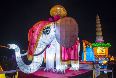 Alışkanlıklar, Güney Kore - Ekim 07: renkli fener dekorasyon sırasında 07 Ekim 2018 alışkanlıklar Lantern Festivali alışkanlıklar, Güney Kore  