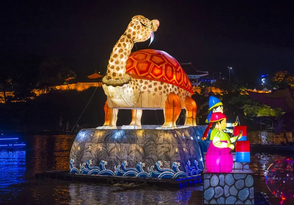 Jinju Corea Del Sud Ottobre Decorazione Variopinta Delle Lanterne Durante — Foto Stock