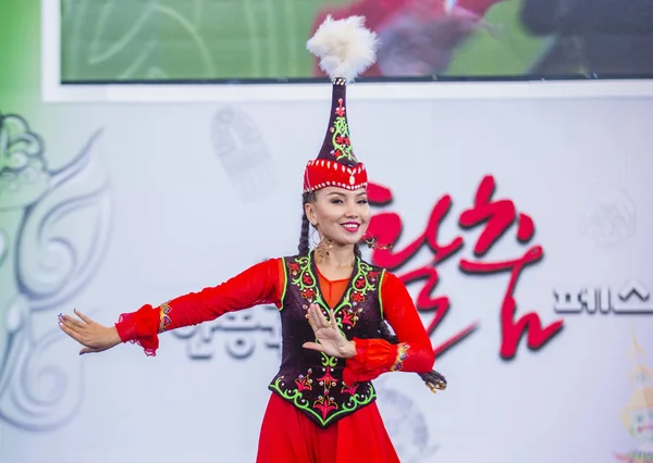 Andong South Korea Oct Dancer Exemplary Choreographic Ensemble Sholpan Perform — стоковое фото