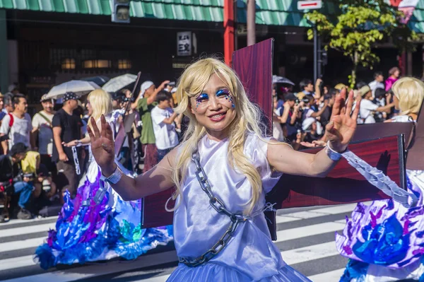 Tokio Ago Participantes Carnaval Samba Asakusa Tokio Japón Agosto 2018 —  Fotos de Stock