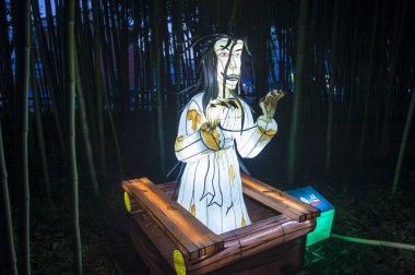 Alışkanlıklar, Güney Kore - Ekim 07: renkli fener dekorasyon sırasında 07 Ekim 2018 alışkanlıklar Lantern Festivali alışkanlıklar, Güney Kore  