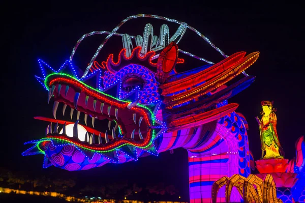 Jinju Zuid Korea Oct Kleurrijke Lantaarn Decoratie Tijdens Jinju Lantern — Stockfoto