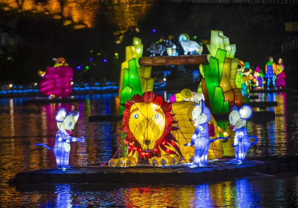 Dekorace Barevné Lucerny Čindžu Jižní Korea Oct Během Čindžu Lantern — Stock fotografie