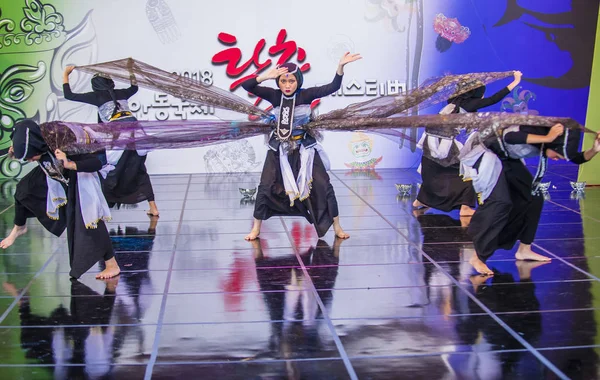 Andong Corea Del Sud Ottobre Ballerini Indonesiani Del Gruppo Danza — Foto Stock