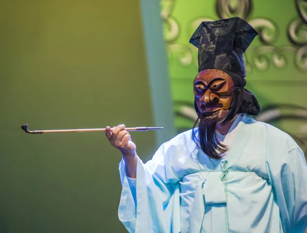 Andong South Korea Oct Korean Folk Dancer Perform Maskdance Festival — Stock Photo, Image