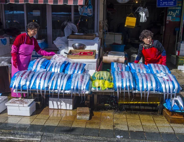 Rybí trh Busan Jagalchi — Stock fotografie