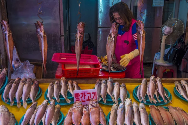 Mercado de pescado Busan Jagalchi —  Fotos de Stock