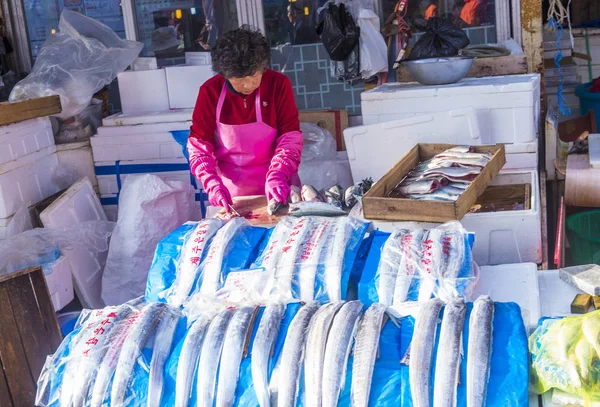 Busan Jagalchi Marché aux poissons — Photo