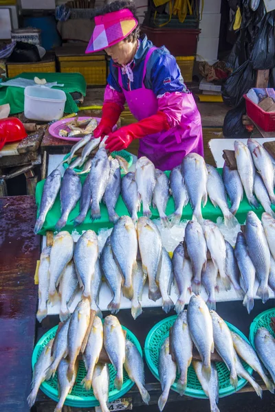 Busan Jagalchi vismarkt — Stockfoto