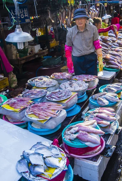 Busan Jagalchi fiskmarknad — Stockfoto