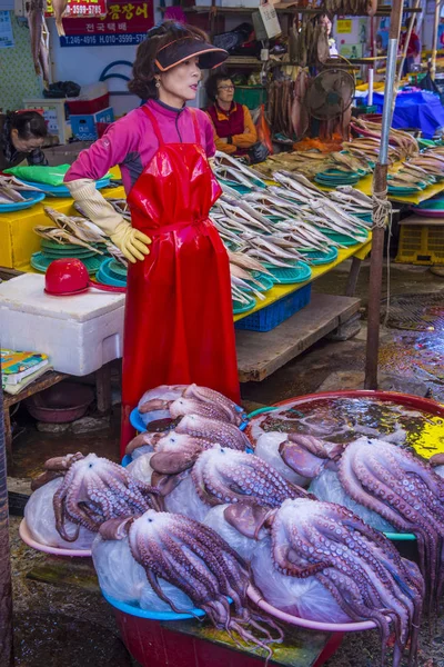 Busan Jagalchi fiskmarknad — Stockfoto