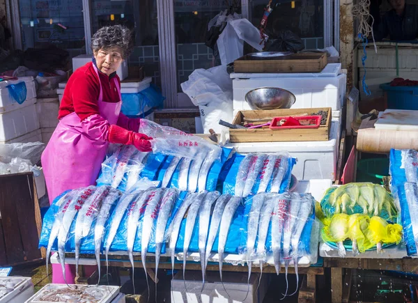 Rybí trh Busan Jagalchi — Stock fotografie