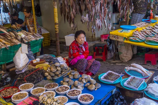 Busan Jagalchi fiskmarknad — Stockfoto