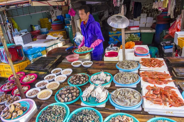 Busan Jagalchi fiskmarknad — Stockfoto