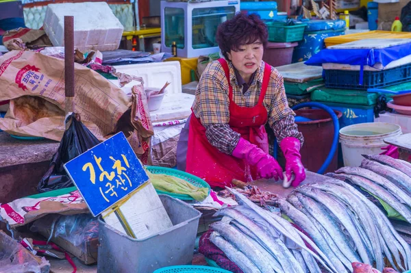 Busan Jagalchi fiskmarknad — Stockfoto