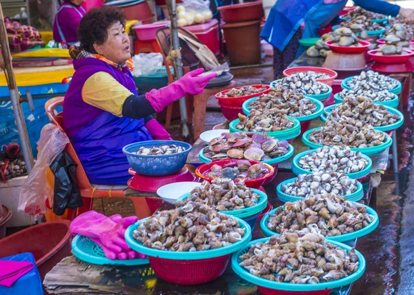 Busan Jagalchi fiskmarknad — Stockfoto