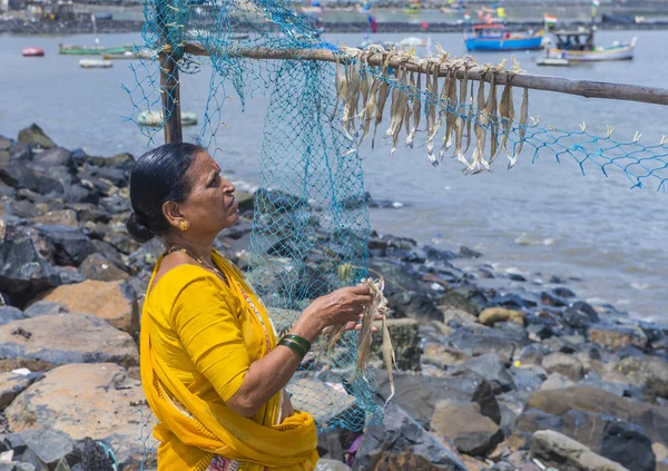 Рыбаки Мумбаи — стоковое фото