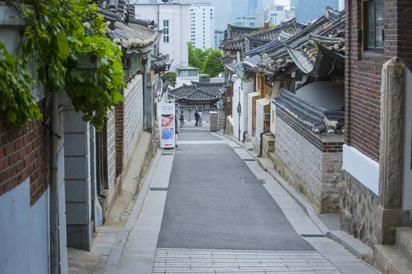 Bukchon hanok aldeia em Seul Coréia — Fotografia de Stock