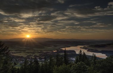 Gün batımında Slezska harta dum, Çek Cumhuriyeti