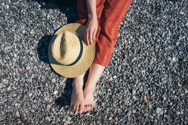 yaz plaj moda renkli tatil kavramı