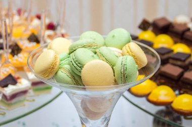 kavun ve mentol tadı ile tatlı macaroons