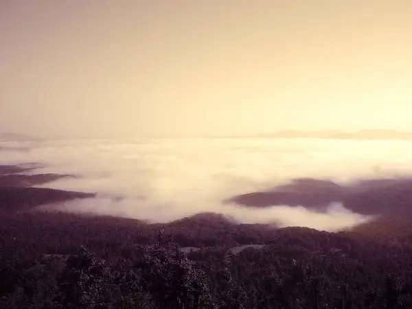 Cloudy smoke top view