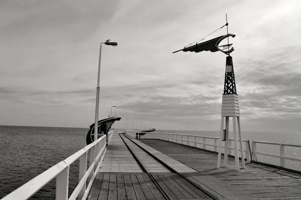 Old Dock view in black in white  at the day time