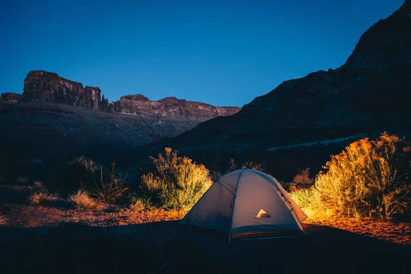 Camp tent  at night