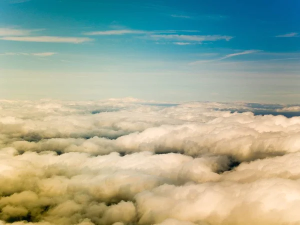 aerial view of White Clouds in sky