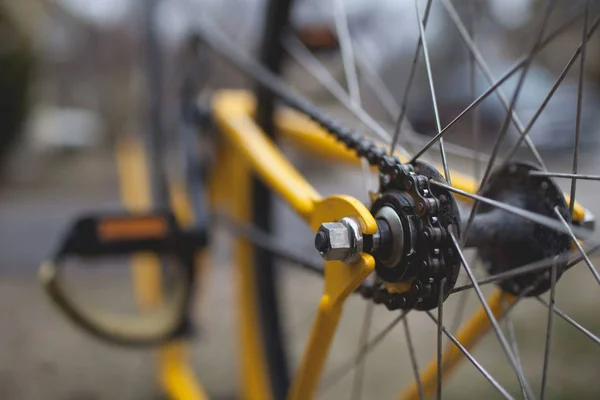 Yellow Bicycle close up