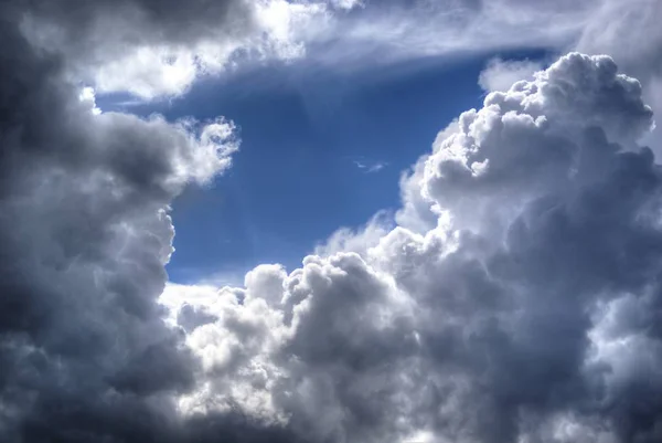 Cloudy stormy Weather with blue sky