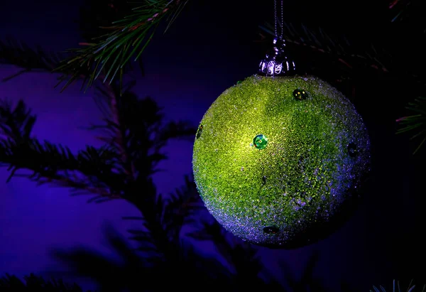 close up of Green christmas ball