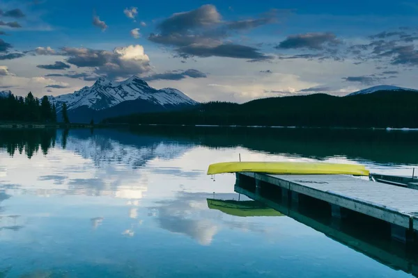 Nature blue lake and mountain view