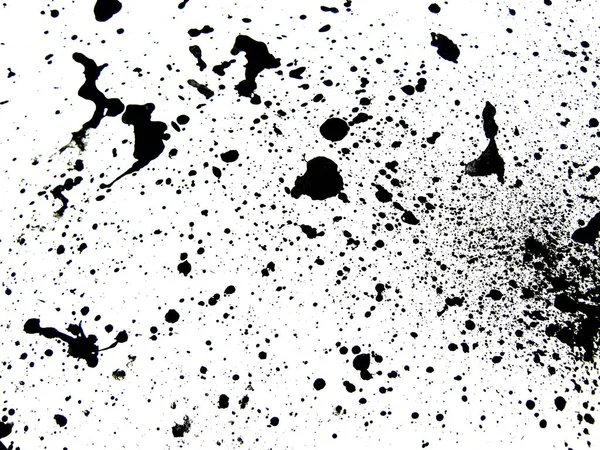 Black ink splatter spray dots