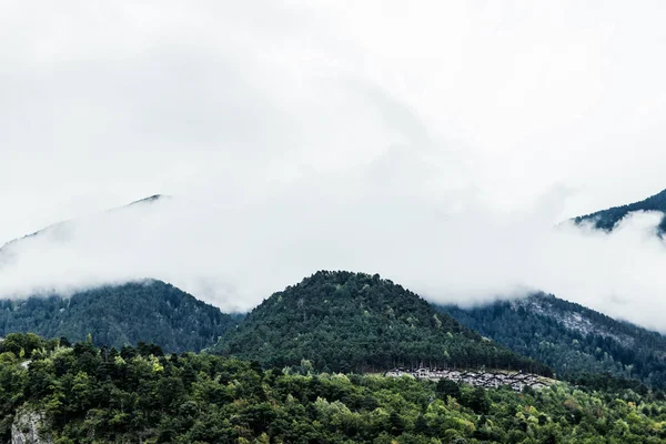 Mountain smoke cloud view