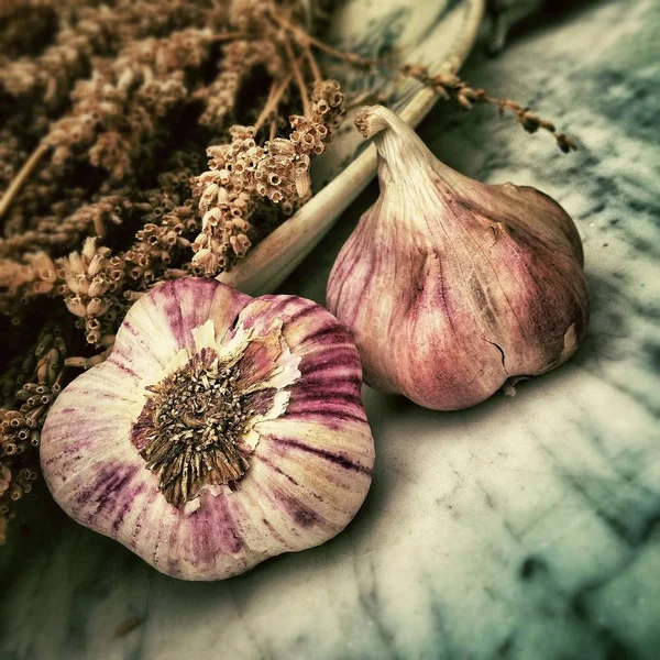 close up of Garlic cloves