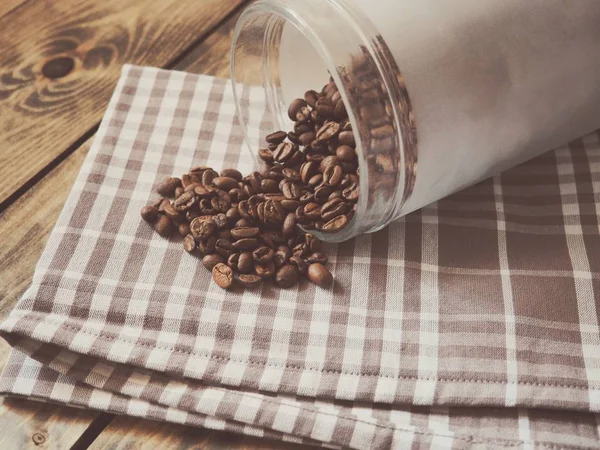 close up of Coffee Beans in jar