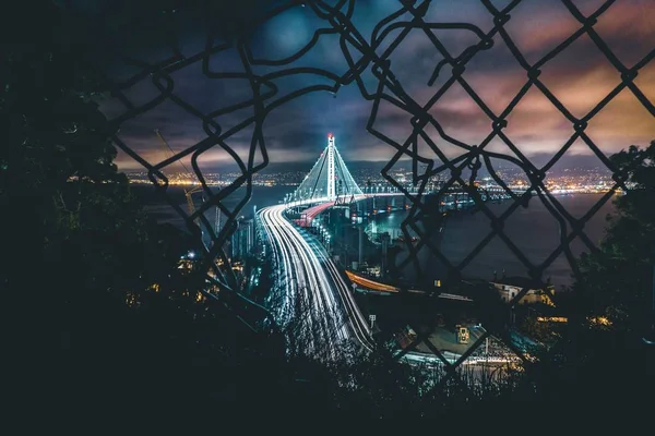 Bridge lights in night time