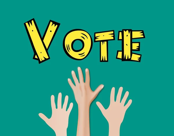 Hand Raised for Voting - Illustration