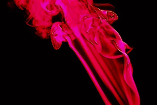 smoke art with red light