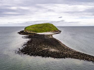 Aerial view of puffin island - Wales - United Kingdom clipart